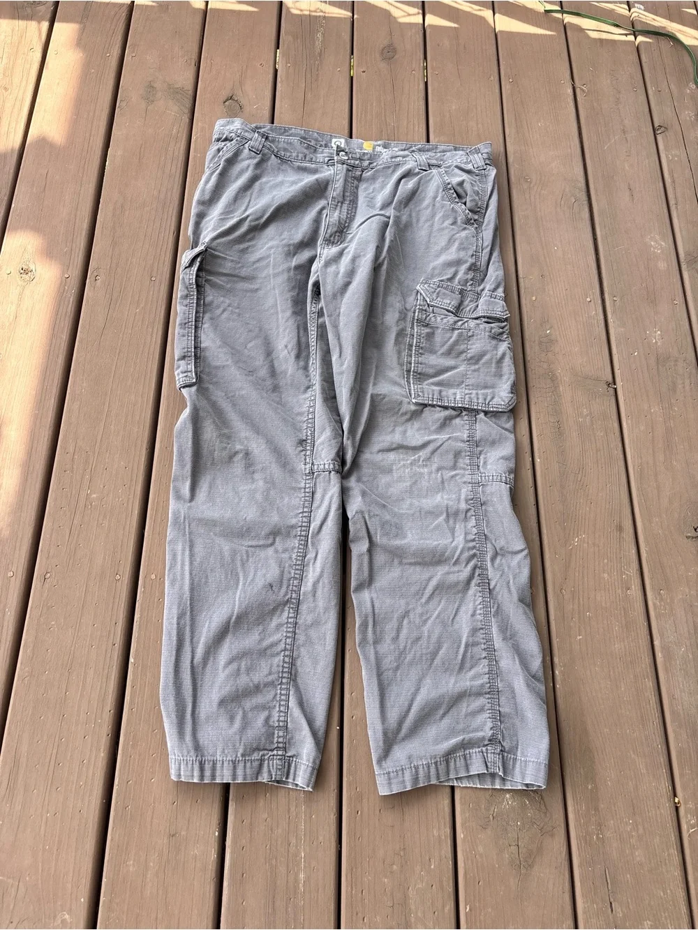 Carhartt Force Mens 40x32 Grey Relaxed Fit Cargo Pants